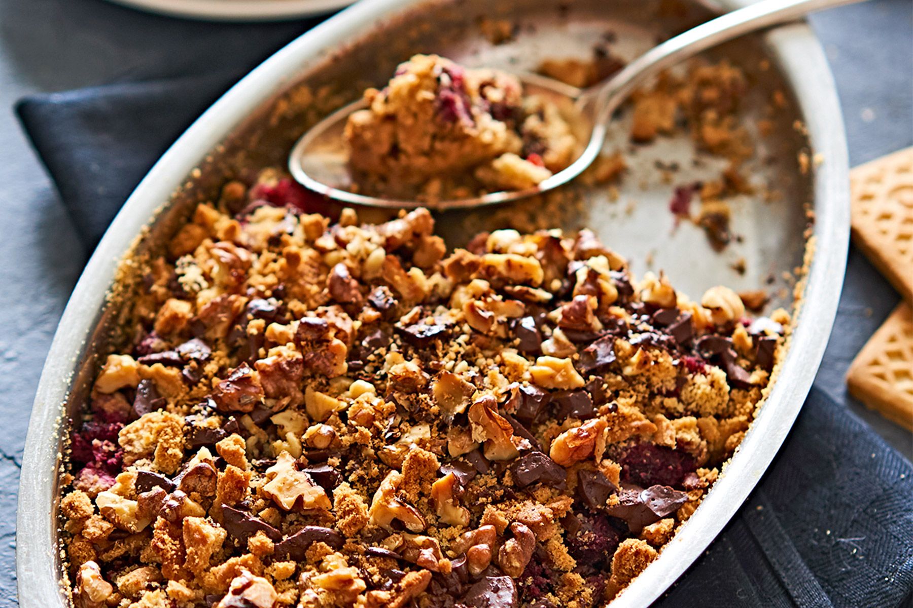 Cepumu deserts ar avenēm un šokolādi