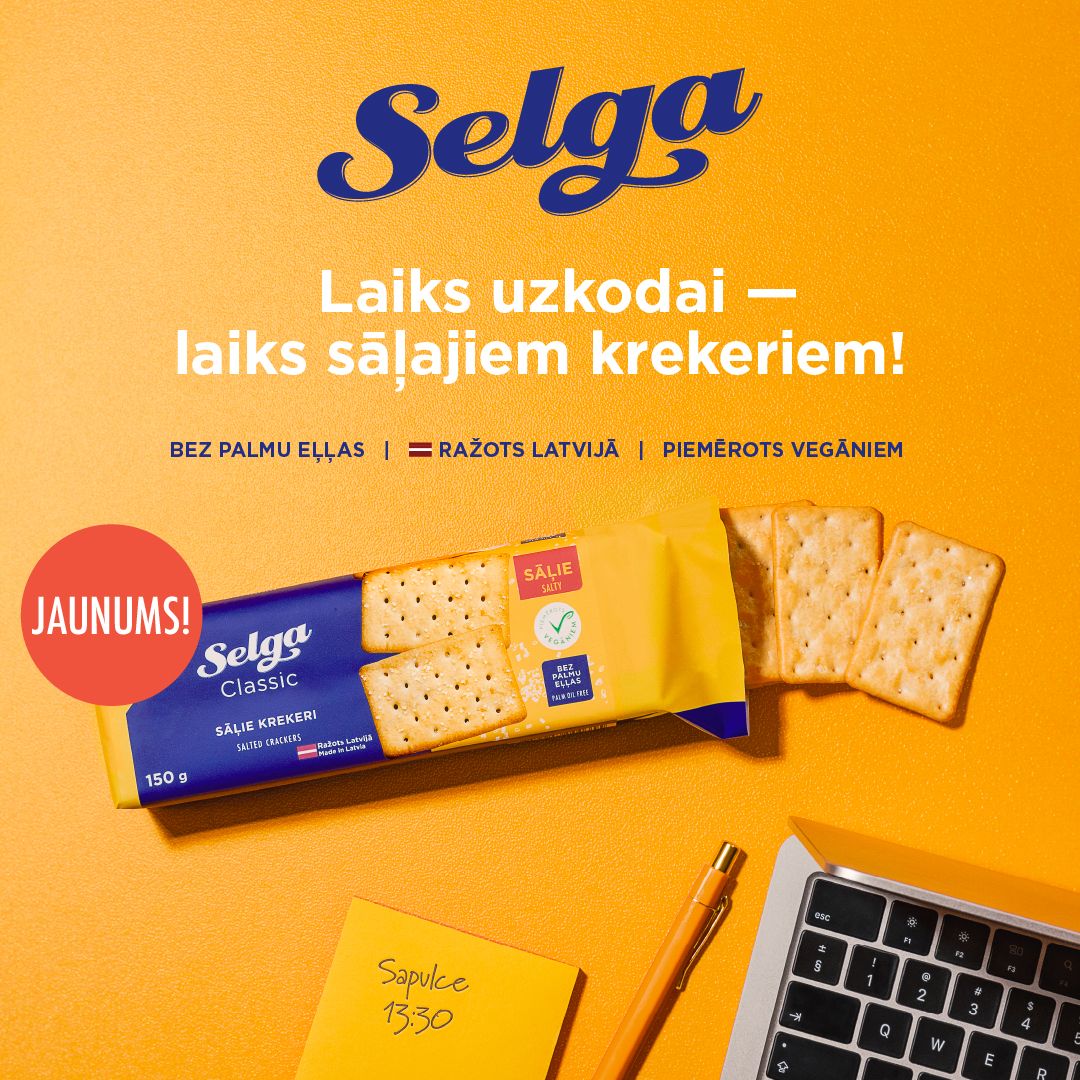 JAUNUMS - "Selga" sāļie krekeri!