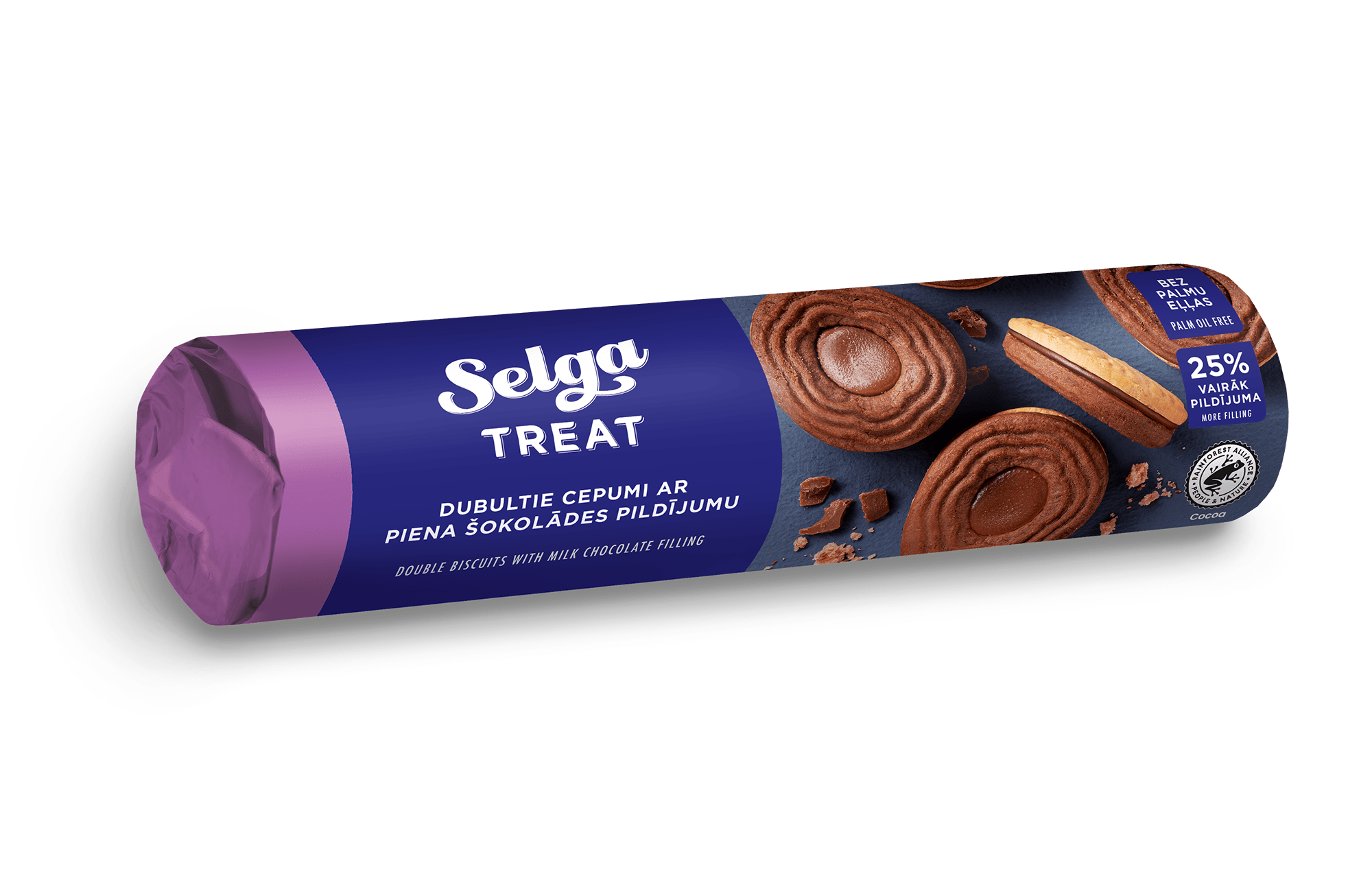 SELGA DUBULTIE CEPUMI AR PIENA ŠOKOLĀDES PILDĪJUMU