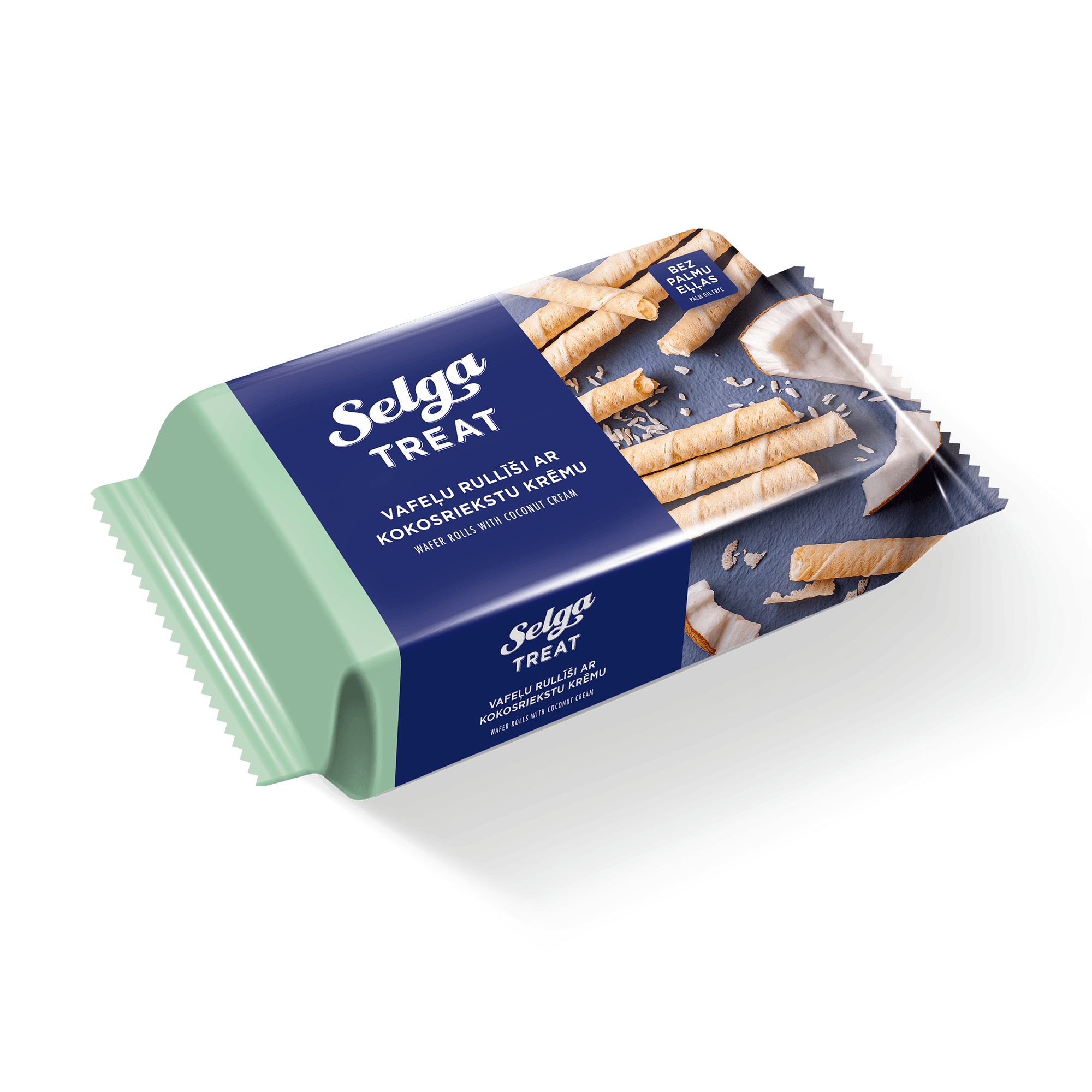 SELGA VAFEĻU RULLĪŠI AR KOKOSRIEKSTU PILDĪJUMU