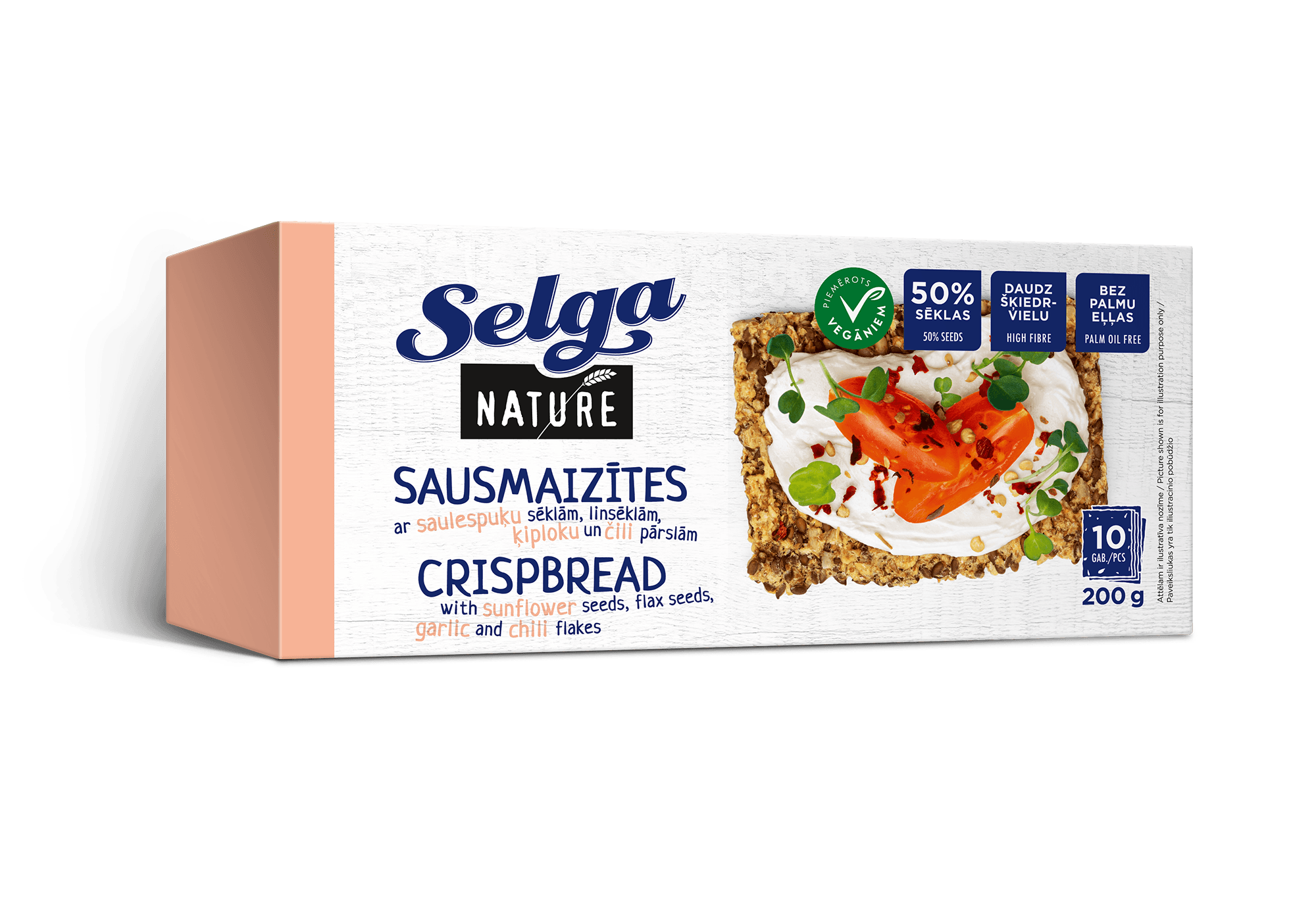 SELGA NATURE SAUSMAIZĪTES AR SĒKLĀM, ĶIPLOKU UN ČILI