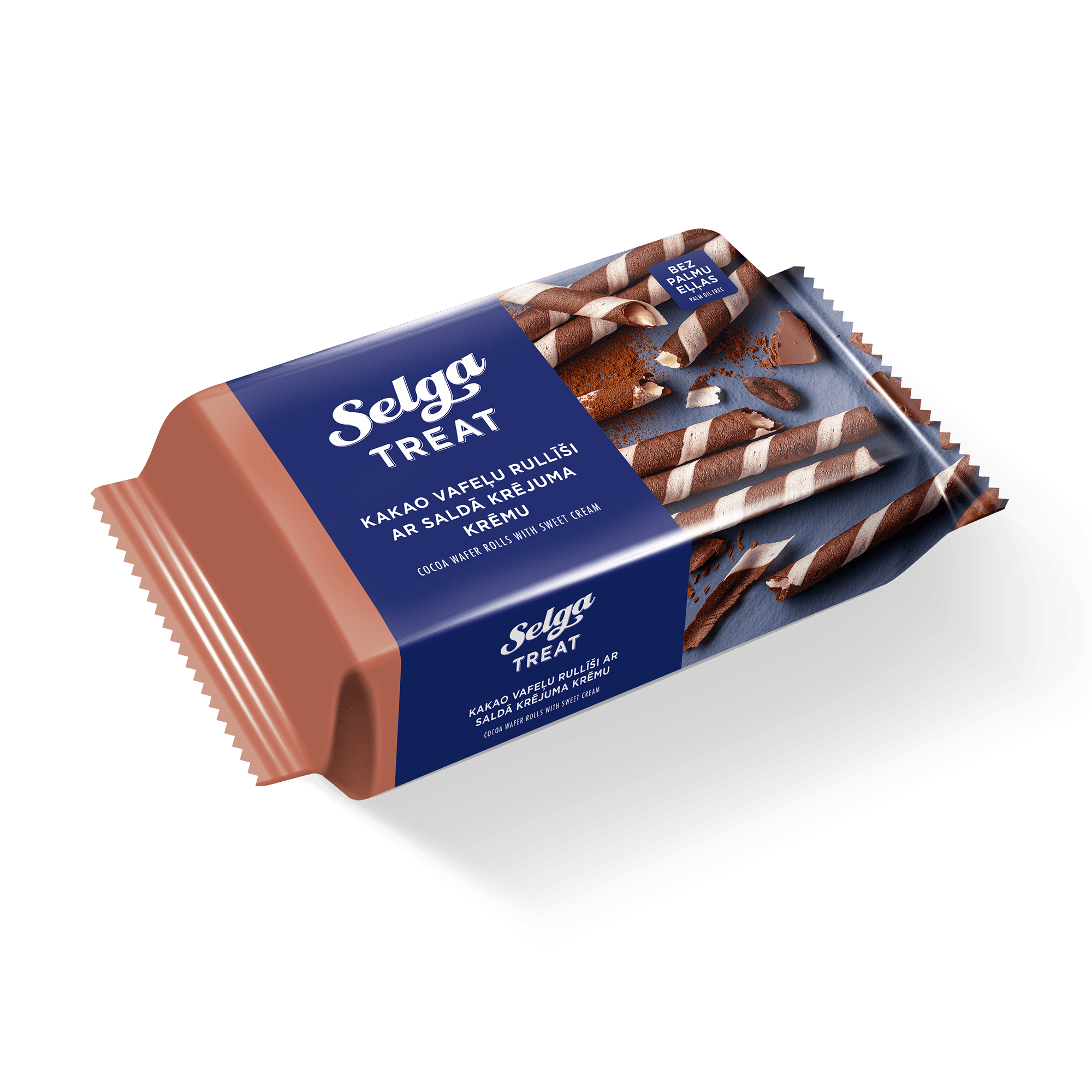 SELGA KAKAO VAFEĻU RULLĪŠI AR KRĒMA PILDĪJUMU